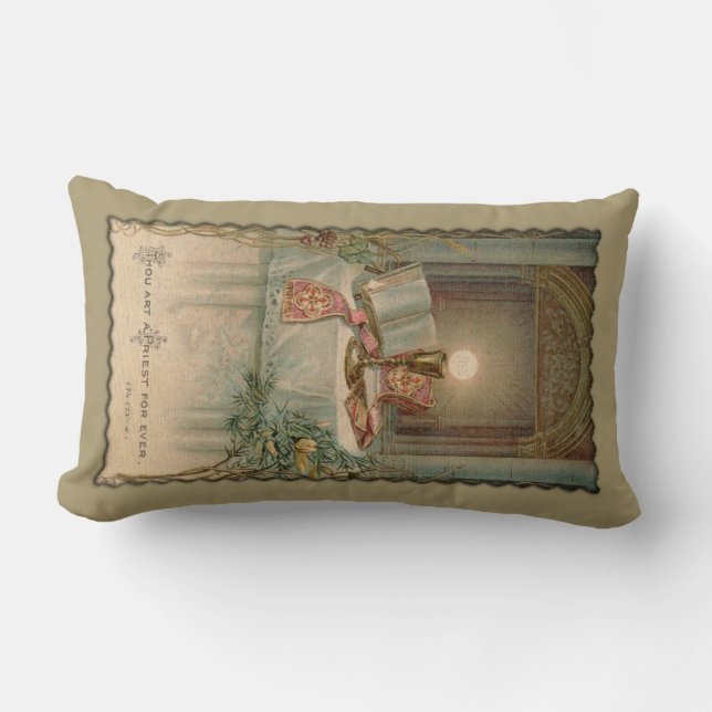 Cojín Lumbar Sacerdote católico de la eucaristía de Missal de (Anverso)