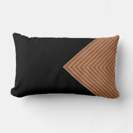 Cojín Lumbar Saddle Tan Black White Squares