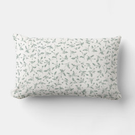 Cojín Lumbar Sage Green Modern Farmhouse Daisy Buds Pattern