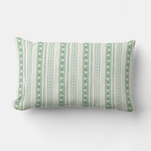 Sage Green Scallop Floral Stripe Coquette