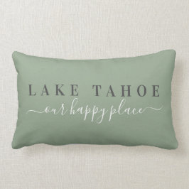 Cojín Lumbar Sage Lake Tahoe Happy Place Lumbar Pillow