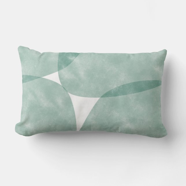 Cojín Lumbar Sage y White - Verde moderno (Anverso)