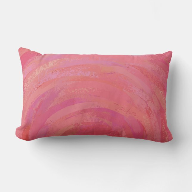 Cojín Lumbar Salmon Pink Swirl (Anverso)