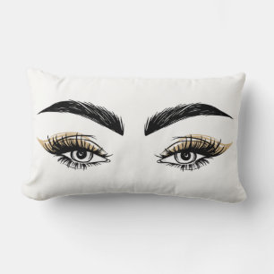 Cojín Lumbar Salón de Belleza Pretty Eyes Maquillaje Pestañas P