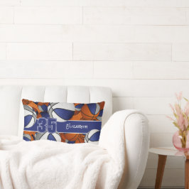 Cojín Lumbar salón de deportes para niños con baloncesto gris a