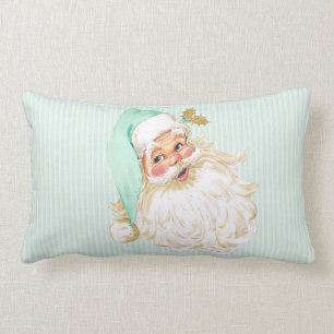 Cojín Lumbar Santa Claus Victoriano Antiguo Verde Menta Neutro