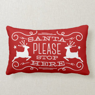 Cojín Lumbar Santa Stop Aquí Red