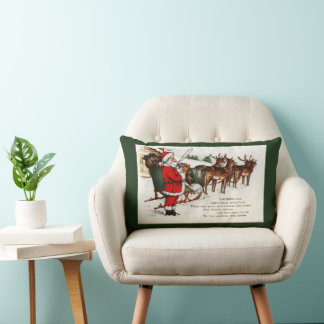 Cojín Lumbar Santa y Sleigh con lumbar de reno