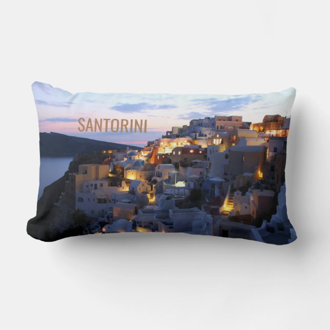 Cojín Lumbar Santorini - Grecia (Anverso)