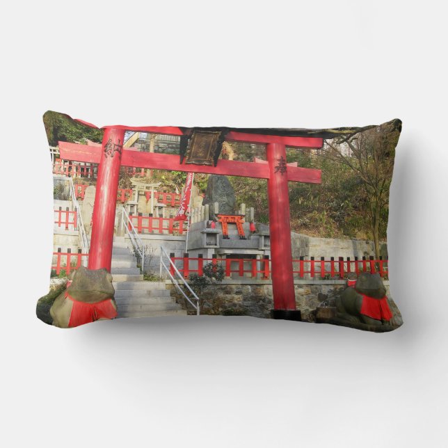 Cojín Lumbar Santuario de Suehiro Ogami (Santuario de rana de f (Anverso)