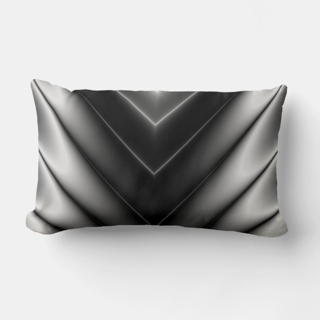 Cojín Lumbar Satin negro brillante (Anverso)