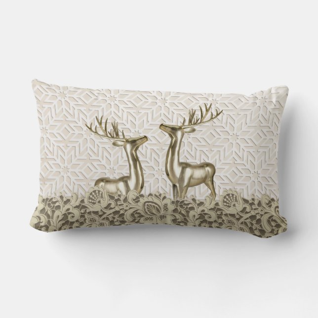 Cojín Lumbar Scandi Deer Throw Pillow (Reverso )