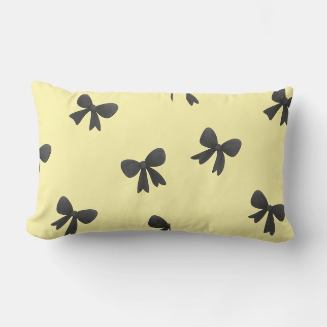 Cojín Lumbar Scattered Bow Pattern Throw Pillow –Minimal design (Anverso)