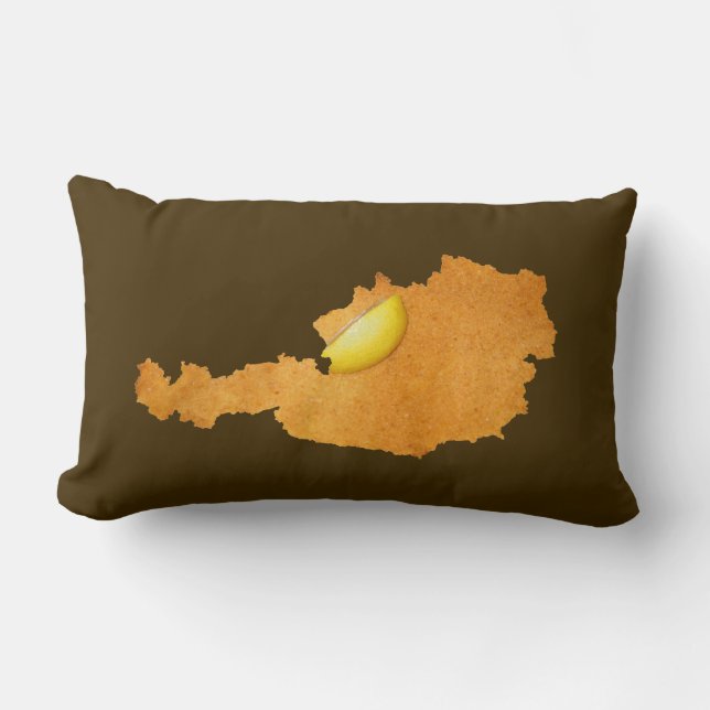 Cojín Lumbar Schnitzel vienés - Mapa De Austria (Anverso)