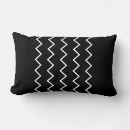 Cojín Lumbar Schwarzweiß zickzack