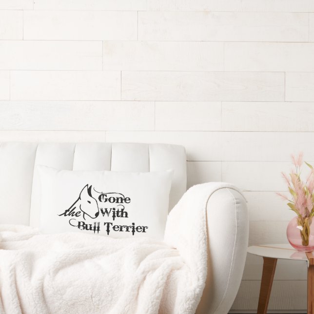 Cojín Lumbar Se fue con los amantes del perro BULL TERRIER (Sofá)