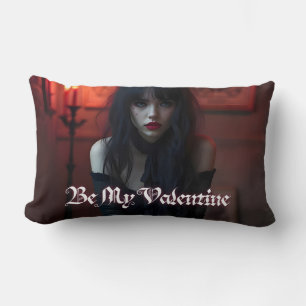 Cojín Lumbar Sé mi San Valentín en romance oscuro