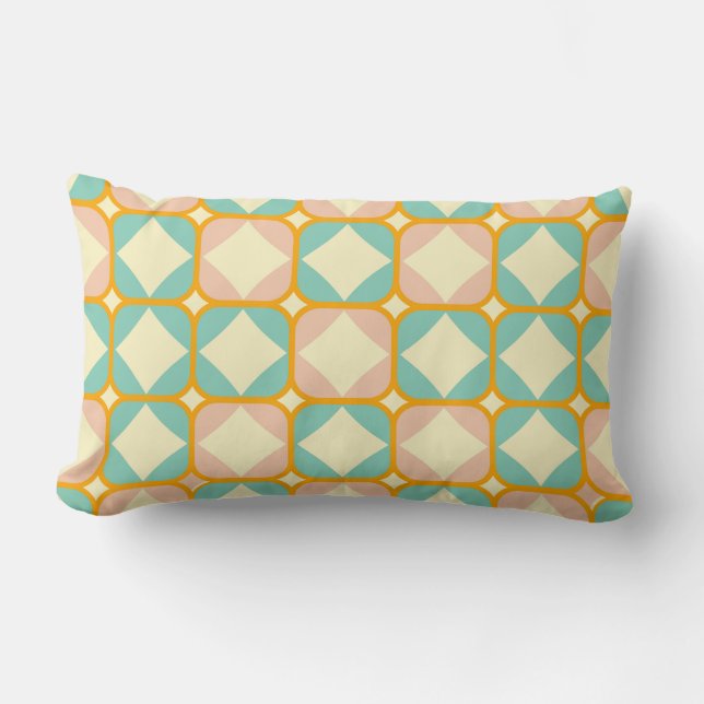 Cojín Lumbar Seamless retro pattern with rounded squares (Anverso)