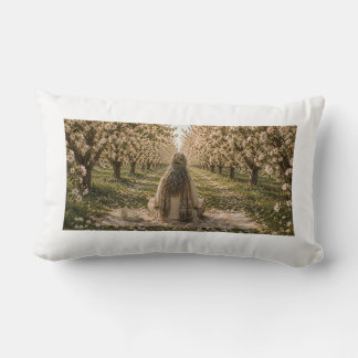 Cojín Lumbar Serene Lakeside Botanical Nature Decorative Pillow