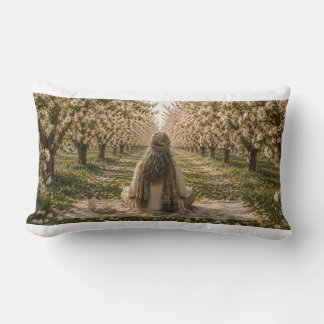 Cojín Lumbar Serene Orchard Pillow | Romantic Blossoming Trees 