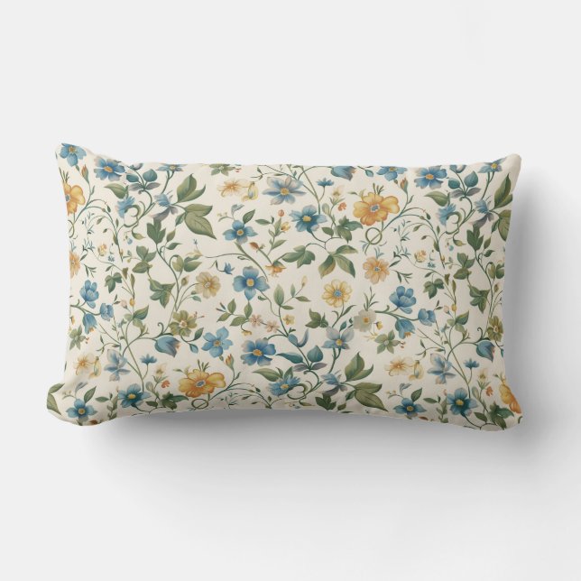 Cojín Lumbar Serenidad Azul Pastel (Anverso)