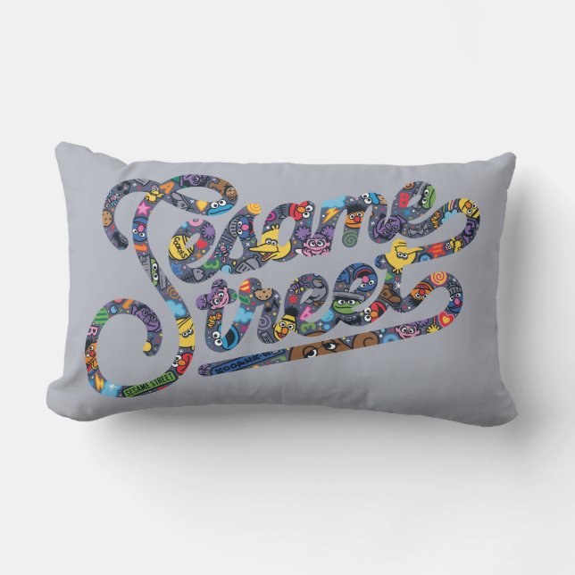 Cojín Lumbar Sésamo | Logotipo de Doodle (Anverso)