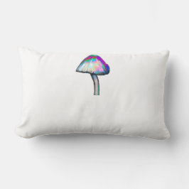 Cojín Lumbar Setas en colores trippy blanco Psicodélico