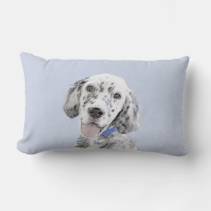 Cojín Lumbar Setter Inglés Blue Belton Pintura Arte Canino