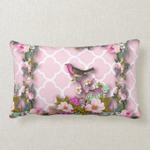 Cojín Lumbar Shabby chic, moda francesa, vintage, floral, rúst