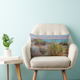 Cojín Lumbar Shore Beach Pastel Art