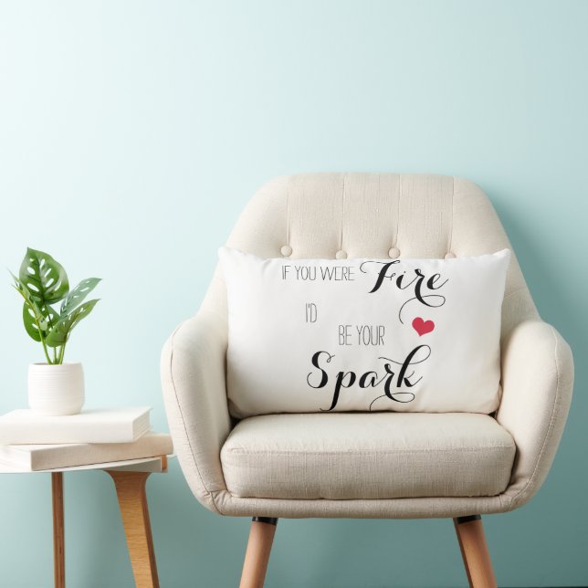 Cojín Lumbar Si fueras Fuego, sería tu chispa (Silla)