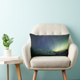 Cojín Lumbar Sierra Aurora Borealis y Vía Láctea Alaska