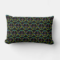 Signo de paz con flores de colores