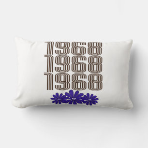 Cojín Lumbar Signo de paz de 1968, hippie, poder de la flor mor