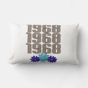Cojín Lumbar Signo de paz del poder de las flores hippie de 196