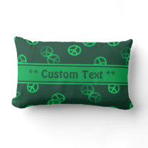Signo de paz verde con texto Personalizado
