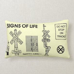 Cojín Lumbar Signos de vida en las travesías de ferrocarril
