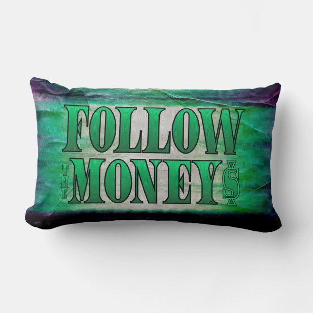 Cojín Lumbar Sigue el dinero - Grunge Lumbar Pillow (Anverso)
