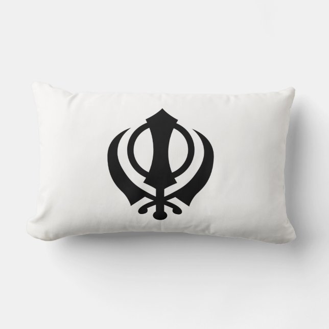 Cojín Lumbar Sikh Khanda (Anverso)