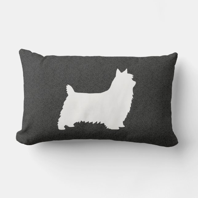 Cojín Lumbar Silky Terrier Silhouette (Anverso)