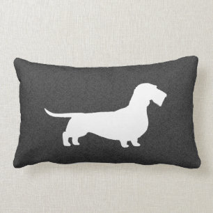 Cojín Lumbar Silueta de Dachshund de Pelo Duro