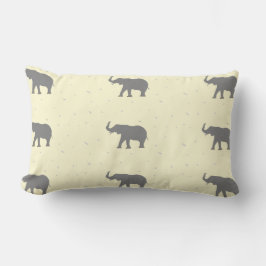 Cojín Lumbar Silueta de elefante gris