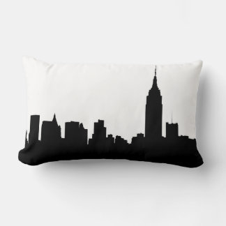 Cojín Lumbar Silueta del horizonte de la ciudad de Nueva York,