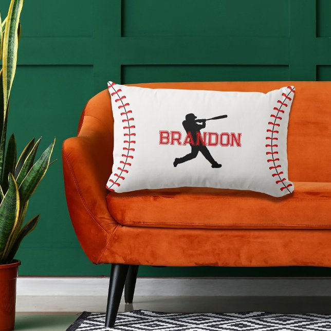 Cojín Lumbar Silueta Simple De Un Jugador De Béisbol Con Acento (Subido por el creador)