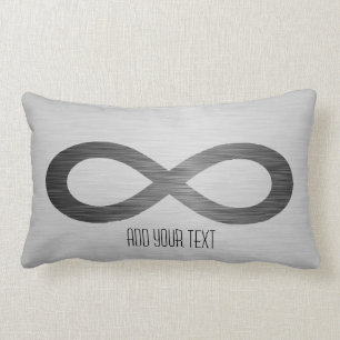 Cojín Lumbar Símbolo infinito sobre textura falsa Metalizado de