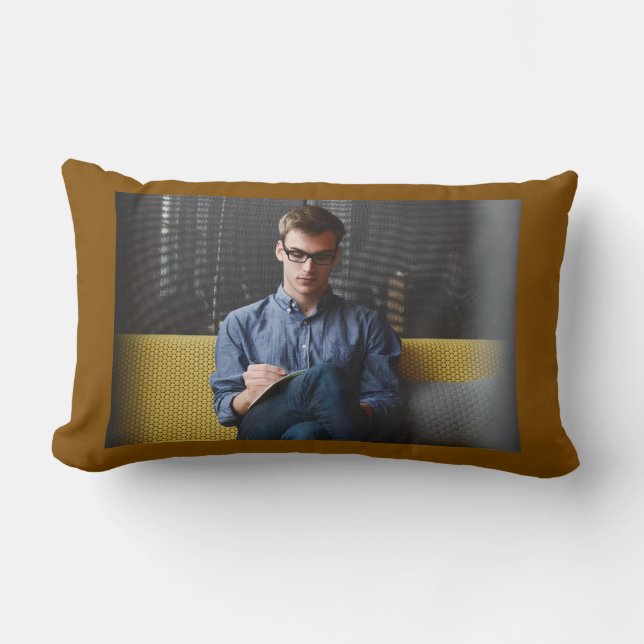 Cojín Lumbar Simple minimal elegant custom logo here company  g (Anverso)