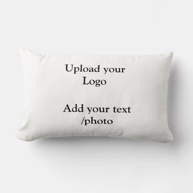 Cojín Lumbar simple mínimo añadir detalles de texto del logotip (Anverso)