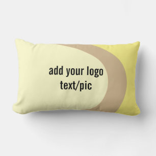 Cojín Lumbar simple mínimo personalizado acuarela añadir sitio