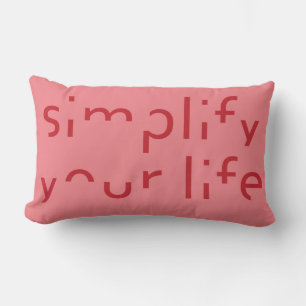 Cojín Lumbar "Simplifica tu vida" nombre personalizado y almoha