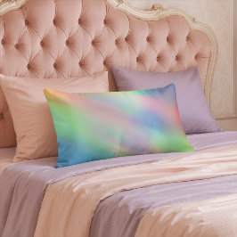 Cojín Lumbar Sirena Arcoíris Pastel Moderno Unicornio Holográfi